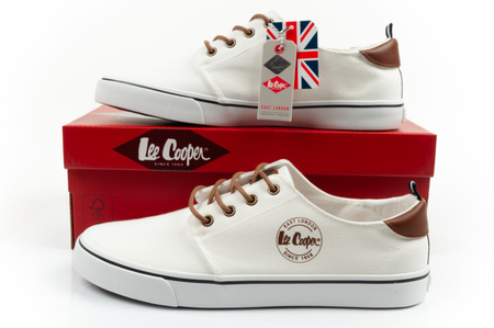 Lee Cooper Herren-Sneaker, modisches Weiß, bequem