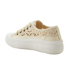 Lee Cooper Damen-Plateau-Sneaker in Beige mit Schnürung