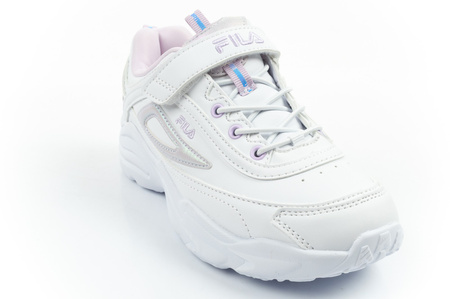 Fila Skye V Kinder-Sportschuhe mit Klettverschluss für Mädchen, Weiß