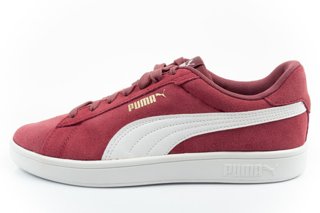 Puma Smash 3.0 Herren-Sneaker, Leder, Burgunderrot