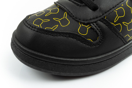 Leomil Kinder-Sportschuhe, leichte Pokémon-Sneaker mit Klettverschluss, Schwarz