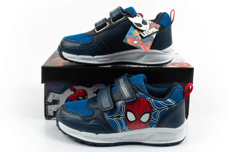 Leomil Kinder-Sportschuhe Spiderman Sneaker, leicht, mit Klettverschluss, schwarz/blau