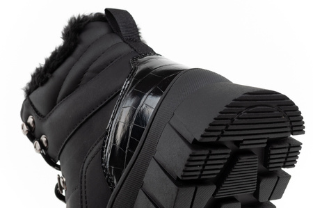 Lee Cooper Winterstiefeletten für Damen – gefütterte Boots in Schwarz