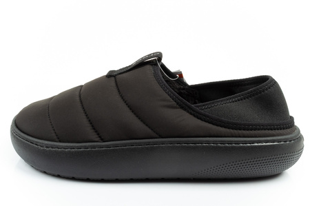 Crocs Classic Puff Moc Hausschuhe für Herren, Schwarz, gefüttert