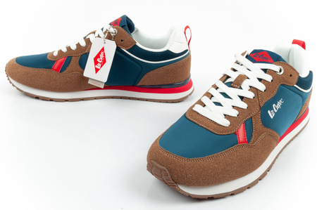 Lee Cooper Herren-Sneaker, modisch, bequem, strapazierfähig, Marineblau, Braun