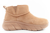Skechers Damen Winterstiefel, isolierte Lederstiefeletten, Braun