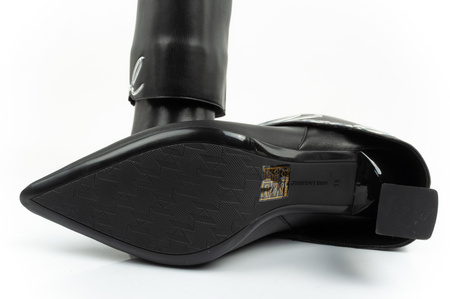 Karl Lagerfeld Debut II Damenschuhe Lederstiefel schwarz Fashion [KL32084 F0X]