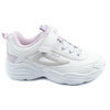 Fila Skye V Kinder-Sportschuhe mit Klettverschluss für Mädchen, Weiß