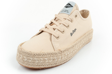 Lee Cooper Damen Espadrille Sneaker [LCW-25-44-3215L] Plateau, beige.