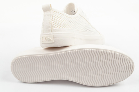 Lee Cooper Damen-Sneaker, durchbrochenes Muster, weiß, bequem, Sommerschuhe