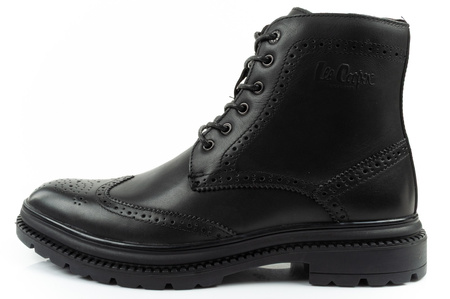 Lee Cooper Herren Chelsea Boots, elegante Lederstiefeletten, Schwarz