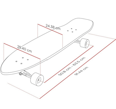 Street Surfing Freeride Longboard 36'' Skateboard