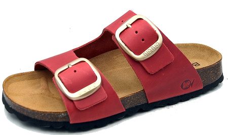 Bio Bio Damen-Flip-Flops, vorgeformte Innensohle, Naturleder