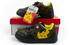 Leomil Kinder-Sportschuhe, leichte Pokémon-Sneaker mit Klettverschluss, Schwarz