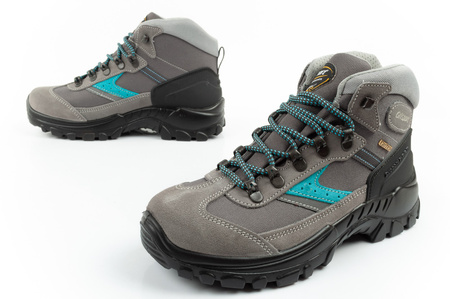 Grisport wasserdichte Damen-Wanderstiefel aus Leder, Grau