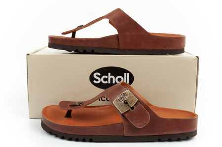 Herren Flip-Flop Schuhe Scholl Jake [F306981011] Leder Flip-Flops, braun.