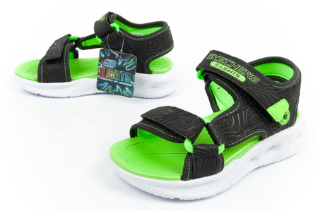 Skechers Kindersandalen [401673L/BKLM] LED-Schuhe, Schwarz.