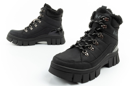 Lee Cooper Damen Winter-Wanderschuhe, isoliert, Schwarz, High-Top