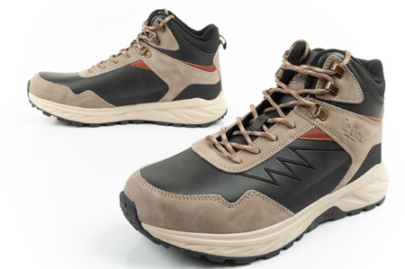 Lee Cooper Herren Winter-Wanderschuhe mit isoliertem Knöchelriemen, Beige, Schwarz
