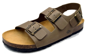 BIO BIO Herren-Sandalen mit anatomisch geformtem Fußbett aus Echtleder