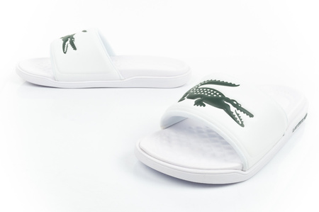 Lacoste Croco Dualiste Herren-Flip-Flops [201R5] weiß.
