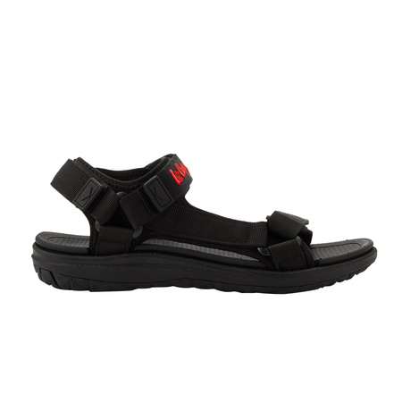 Lee Cooper Herren-Sandalen mit Klettverschluss für den Sommer und den Strand, leicht, schwarz