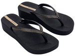 Ipanema Damen Mesh XI Plat Fem Plateau-Flip-Flops, Schwarz