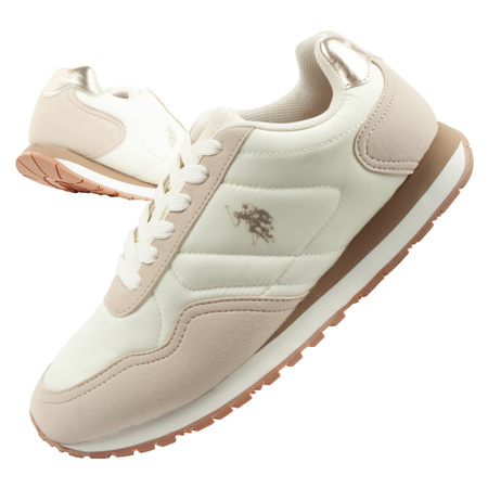 U.S. Polo Assn. Damen-Sneaker, modisch, bequem, Ecru