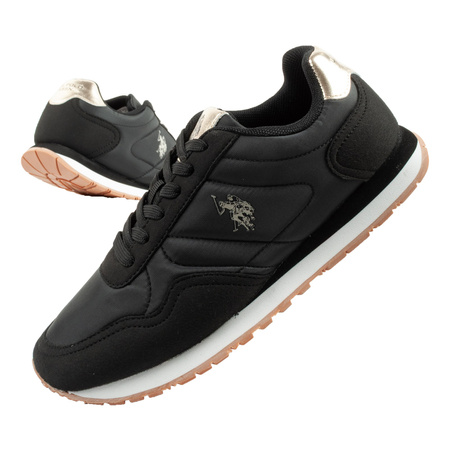 U.S. Polo Assn. Damen-Sneaker, modisch, bequem, Schwarz