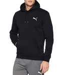 Puma Herren-Kapuzenpullover mit Kängurutasche, Schwarz, Modische Baumwolle