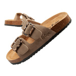 Lee Cooper Damen-Sandalen zum Hineinschlüpfen, Khaki, bequem und leicht