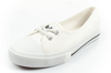 Lee Cooper Damen-Sneaker, weiße Slip-On-Ballerinas