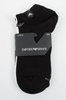 Emporio Armani Calza Baumwoll-Knöchelsocken, Komfortables 3er-Pack, Marineblau, Schwarz, Weiß