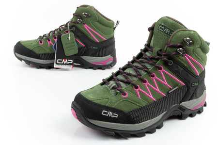 CMP Rigel Damen-Wanderschuhe aus Leder, robust, wasserdicht, knöchelhoch, Grün