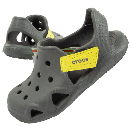 Crocs Swiftwater Kindersandalen [204021-08I] grau.