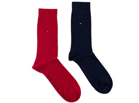 Tommy Hilfiger Herrensocken [371111 085] 2 PACK, rot, marineblau.