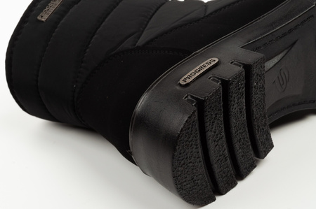 Progress Damen-Winterstiefel, Schwarz, Gefüttert, Lammfellfutter