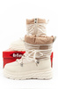 Lee Cooper Damen Winter-Wanderschuhe, isoliert, Beige und Creme