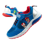 Leomil Kinder-Sneaker Super Mario mit LED-Lichtern und Klettverschluss, Blau