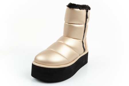 Karl Lagerfeld Thermo Damen Schneestiefel Stiefeletten mit Fell gold [KL48554 HGD]