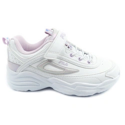 Fila Skye V Kinder-Sportschuhe mit Klettverschluss für Mädchen, Weiß
