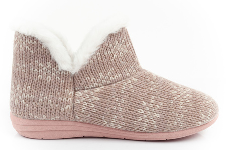 Scholl Creamy Bootie Damen-Hausschuhe [F301471023] isoliert, rosa.
