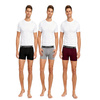 Le Coq Sportif Boxershorts Unterhosen Herren 3er-Pack schwarz grau weinrot
