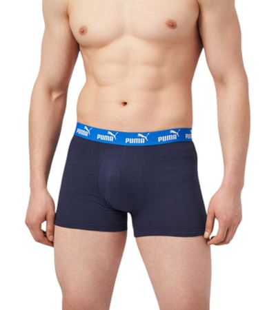 Puma Herren-Boxershorts, 2er-Pack, Marineblau, bequeme Baumwolle