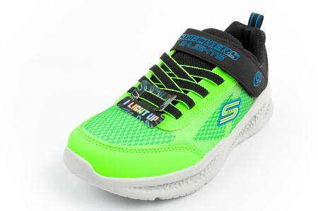 Skechers S Lights-Meteor [401495L/BBLM] LED Kinder-Sportschuhe, grün und schwarz.
