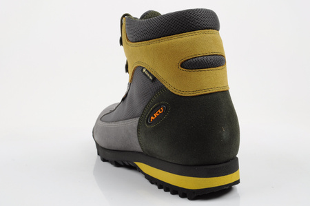Aku Herren-Wanderschuhe Slope GTX aus Leder, knöchelhoch, Grau und Gelb