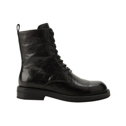 Lee Cooper Damenstiefel, Schwarz, Modisches Echtleder