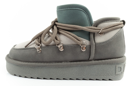 D.Franklin Damen Winterstiefel, modische, isolierte Stiefeletten in Grau
