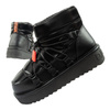 D.Franklin Damen Winterstiefel, modische, isolierte schwarze Stiefeletten