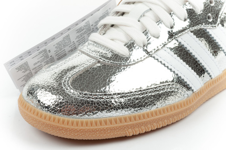 Adidas Samba OG Damen-Sneaker, Silber, Modisches Leder